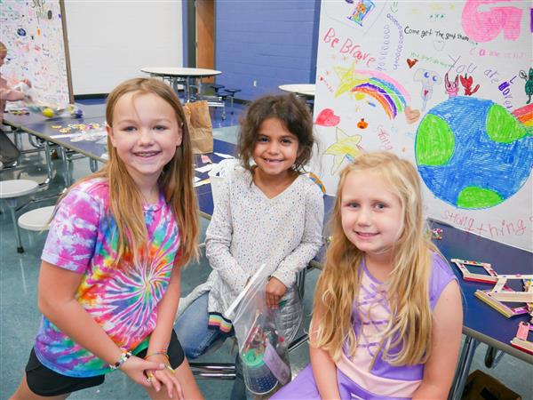 Students participating in Market Day. 